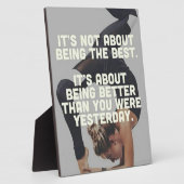 Beter dan gisteren - Motivatie vrouwenyogha Fotoplaat (Zijkant)
