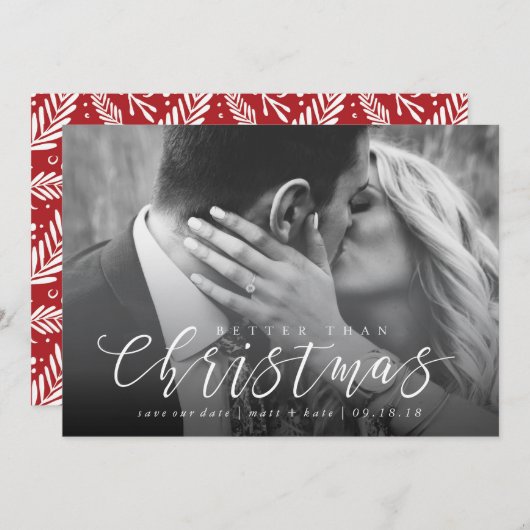 Beter dan Kerstmis sparen de Datum Kerstmis Kaart (Voorkant / Achterkant)