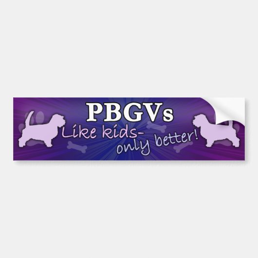 Beter dan Kinder PBGV Bumpersticker (Voorkant)