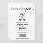 "beter dan par" Golf-themed Wedding Invitations Kaart (Voorkant / Achterkant)