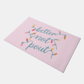 Beter dan Pout Cute Pink kerst Deurmat (Schuin)
