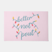 Beter dan Pout Cute Pink kerst Deurmat (Voorkant)