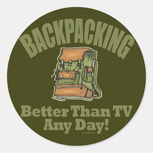 Beter dan tv - rugzak ronde sticker (Voorkant)