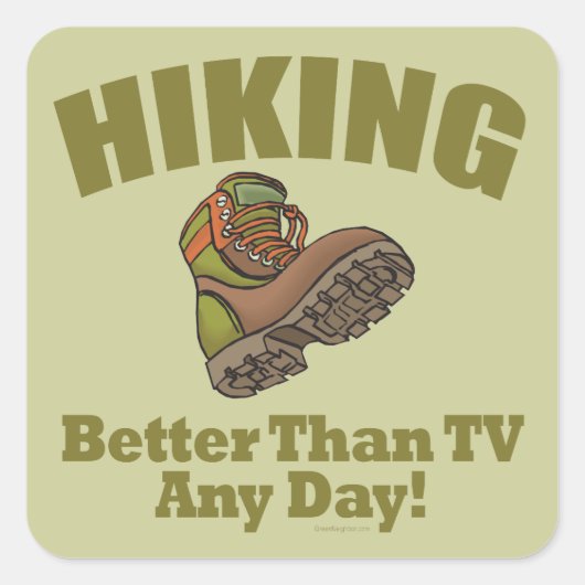 Beter dan tv - wandelend vierkante sticker (Voorkant)