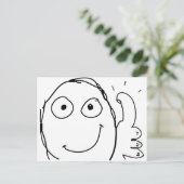 beter dan verwacht duim omhoog briefkaart (Staand voorkant)