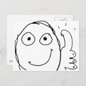 beter dan verwacht duim omhoog briefkaart (Voorkant / Achterkant)