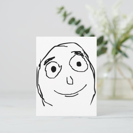 Beter dan verwacht gezicht briefkaart (Staand voorkant)