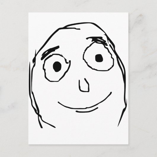 Beter dan verwacht gezicht briefkaart (Voorkant)