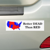Beter dood dan rood bumpersticker (Op auto)