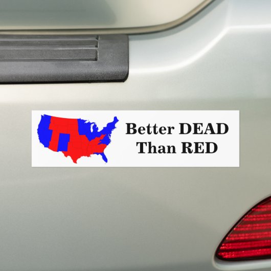 Beter dood dan rood bumpersticker (Op auto)