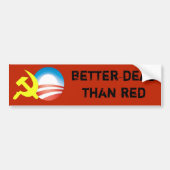 Beter dood dan rood bumpersticker (Voorkant)