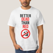 Beter dood dan rood t-shirt (Voorkant)