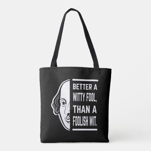 Beter een geestige dwaas Shakespeare theateracteur Tote Bag (Achterkant)