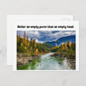 Beter een lege tas dan een lege kop. briefkaart (Voorkant / Achterkant)