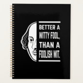 Beter een Witty Fool Shakespeare Thespian Quote Planner (Voorkant)