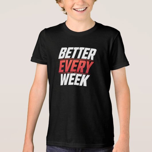 BETER ELKE WEEK Tri-Blend SHIRT (Voorkant)