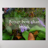 Beter gebogen dan het poster van het gezegde doorb (Voorkant)