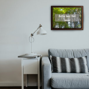 Beter gebogen dan Inspirerend poster breken