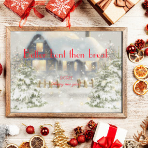 Beter gebogen dan wensen nieuw jaar poster