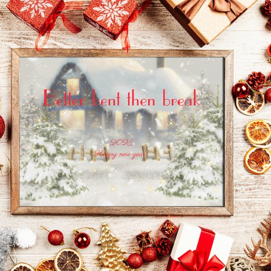 Beter gebogen dan wensen nieuw jaar poster