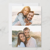 Beter gecombineerd zwart & wit 3 Foto-Verloving Kaart (Achterkant)