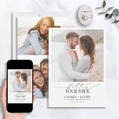 Beter gecombineerd zwart & wit 3 Foto-Verloving Kaart