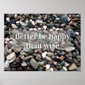 Beter gelukkig zijn dan verstandig motivatie poste poster (Voorkant)
