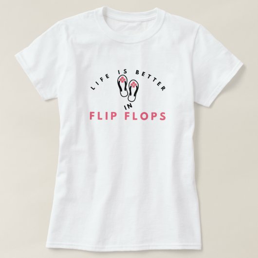 Beter in Flip Flops Basic T-shirt (Design voorkant)