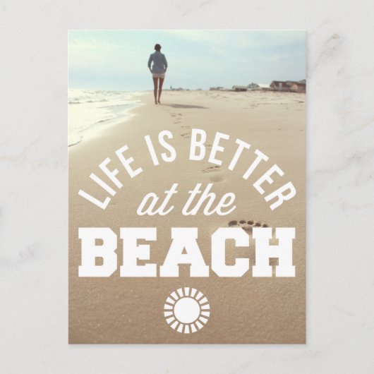 Beter in het strand briefkaart (Voorkant)