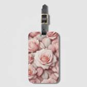 Beter in Roze Rozen Bagagelabel (Voorkant (verticaal))