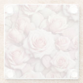 Beter in Roze Rozen Glazen Onderzetter (Achterkant)