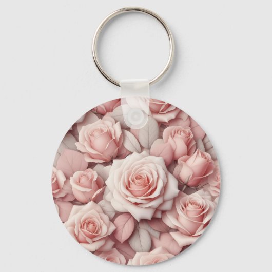 Beter in Roze Rozen (personaliseer) Sleutelhanger (Voorkant)