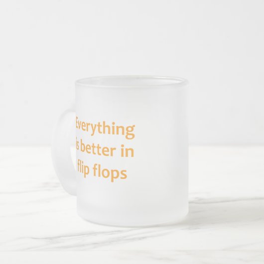 Beter in Teenslippers Matglas Koffiemok (Voorkant links)