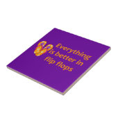 Beter in Teenslippers Tegeltje (Zijkant)