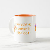 Beter in Teenslippers Tweekleurige Koffiemok (Voorkant links)