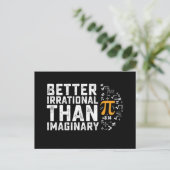 Beter irrationeel dan denkbeeldige PI-dag Wiskunde Briefkaart (Staand voorkant)