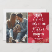 Beter Jaar met kerstrood Feestdagenkaart (Voorkant)