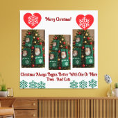 Beter Kerstmis Met Katten Canvas Afdruk (Insitu (Woonkamer))