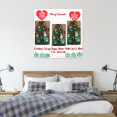 Beter Kerstmis Met Katten Canvas Afdruk (Insitu (Slaapkamer))