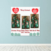 Beter Kerstmis Met Katten Canvas Afdruk (Insitu (Houten vloer))