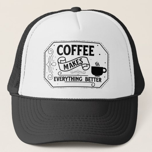 beter koffie werknemer woordkunst trucker pet (Voorkant)