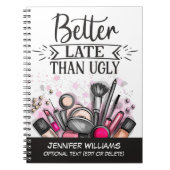 Beter laat dan lelijk leuk zelf-ironisch verzinnen notitieboek (Voorkant)