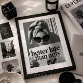 Beter Laat Dan Lelijk Modeposter Glamoureuze Muurk Poster