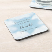 "Beter laat dan nooit" Echtgenoot Joke aangepast Bier Onderzetter (Linkerzijde)