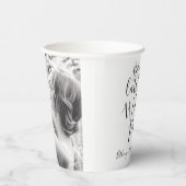 Beter laat dan nooit een huwelijksfeest mono foto papieren bekers (Rechts)