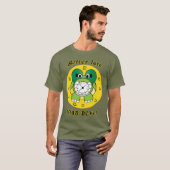 "Beter Laat Dan Nooit" Grappig Schildpad Klok T-Sh T-shirt (Voorkant volledig)