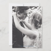 Beter laat dan nooit grijs bruiloft kaart (Achterkant)