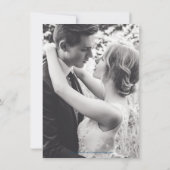 Beter laat dan nooit groen wit van een bruiloft kaart (Achterkant)