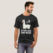 Beter Laat Dan Nooit Lama T-shirt (Voorkant volledig)