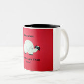 Beter laat dan nooit tweekleurige koffiemok (Voorkant rechts)